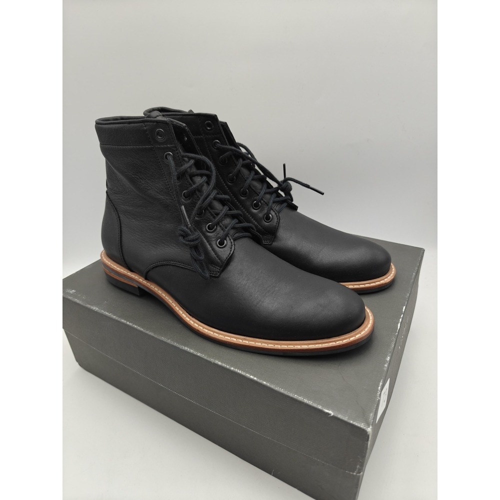 Nisolo Boots Mens Size‎ 11.5 Black All-Weather Andres Leather Lace Up Combat